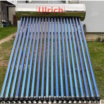 Kolektor słoneczny z zasobnikiem 100l Ulrich Solar-Max SM-100 pow. 0,8m2 - zestaw solarny 10-rurowy próżniowy heat-pipe dla 1-3 osób