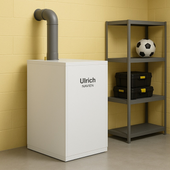 Kocioł olejowy kondensacyjny, dwufunkcyjny C.O. Ulrich by Navien  LCB500-21C, 23kW - mały, lekki, oszczędny